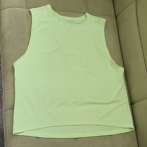 Papaya Green Muscle Tee Crop Top